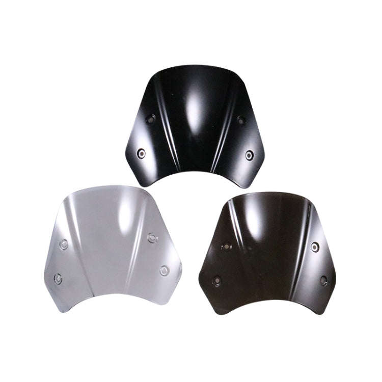 HP-DF016-B Motorcycle Front Windshield for Benelli Leoncino Trail 250(Black)
