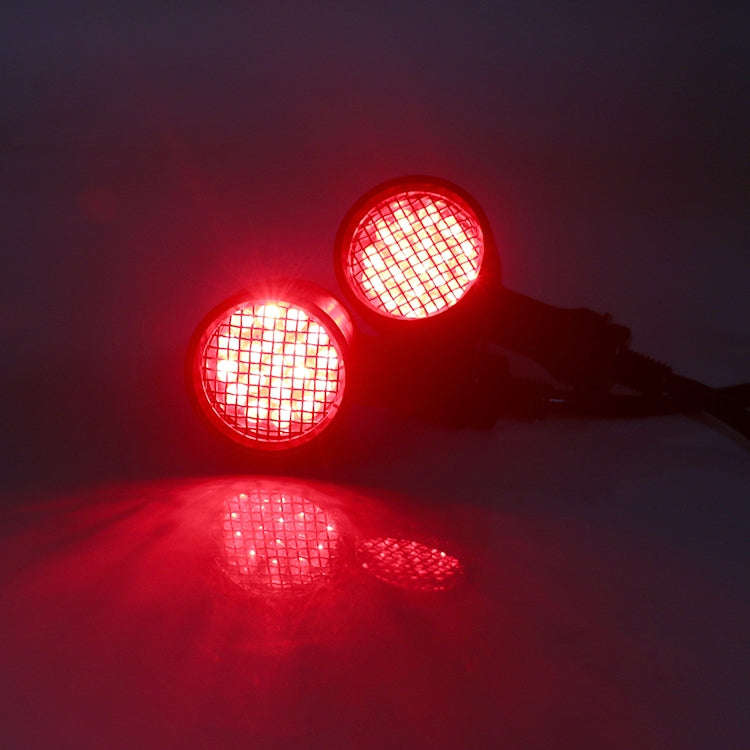 Z008 1 Pair 12V Modified Universal Motorcycle LED Turn Signal, Light Color:Red Light(Electroplating)