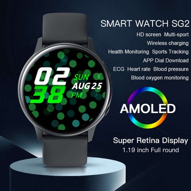 SG2 1.2 inch AMOLED Screen Smart Watch, IP68 Waterproof, Support Music Control / Bluetooth Photog...