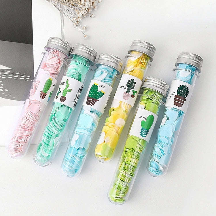 10pcs Disposable Portable Travel Tube Shape Boxed Confetti Soap Mini Soap Plate(Succulent Series)