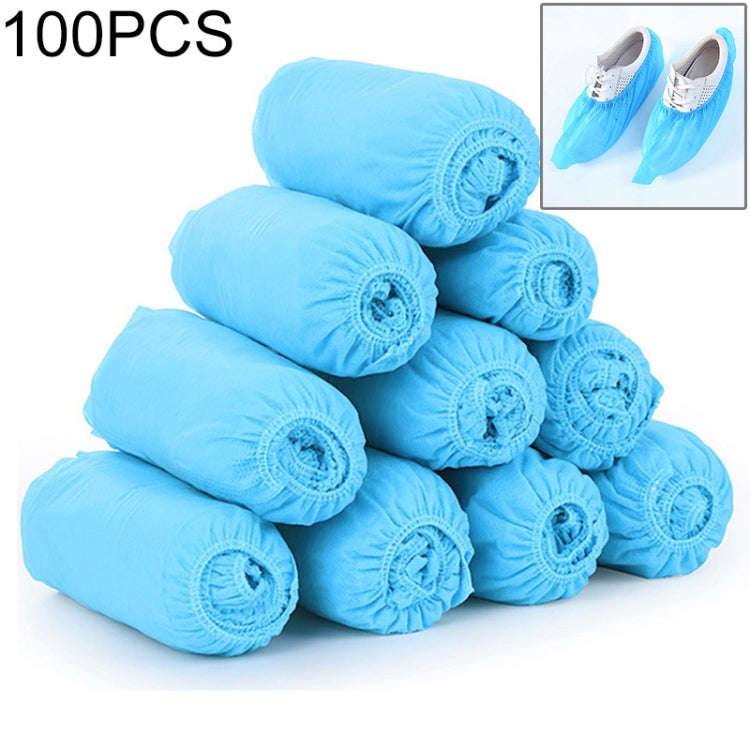100 PCS 400g Disposable Shoe Covers For Kids Indoor Cleaning Floor Thicken Non-Woven Fabric Overs...