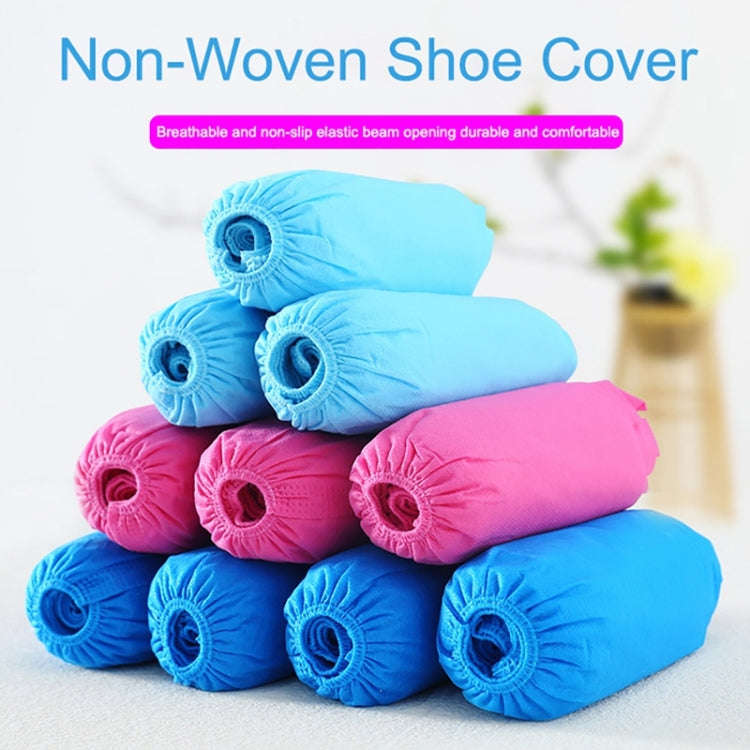 100 PCS 400g Disposable Shoe Covers For Kids Indoor Cleaning Floor Thicken Non-Woven Fabric Overs...