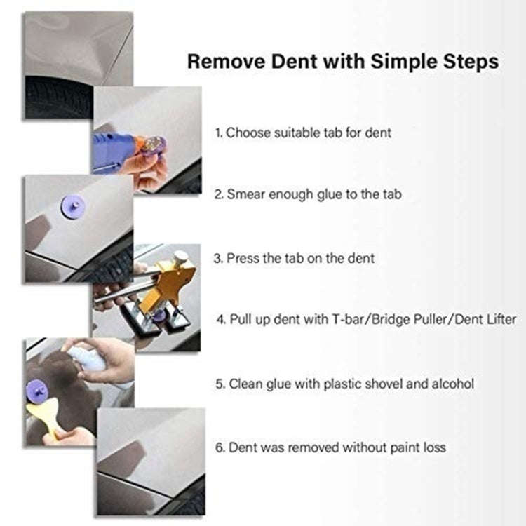 D3 94 in 1 Car Paintless Dent Dings Repair Lifter Tools Kit, Plug Type:US Plug