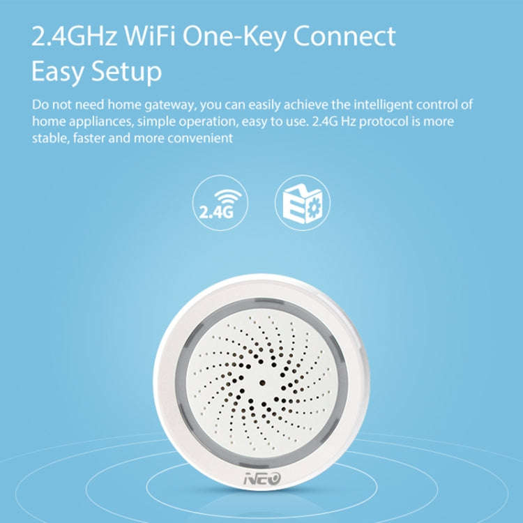 NEO NAS-AB02WT WiFi USB Siren Alarm with Temperature & Humidity Sensor