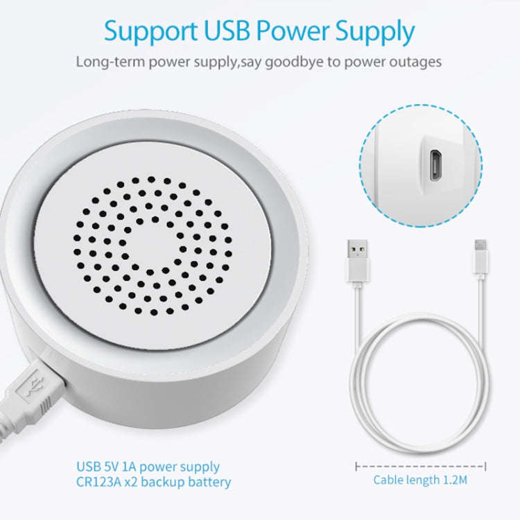NEO NAS-AB03WT WiFi USB Siren Alarm with Temperature & Humidity Sensor