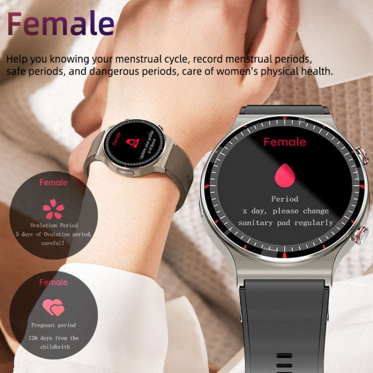 G08 1.3 inch TFT Screen Smart Watch, Support Medical-grade ECG Measurement/Women Menstrual Remind...