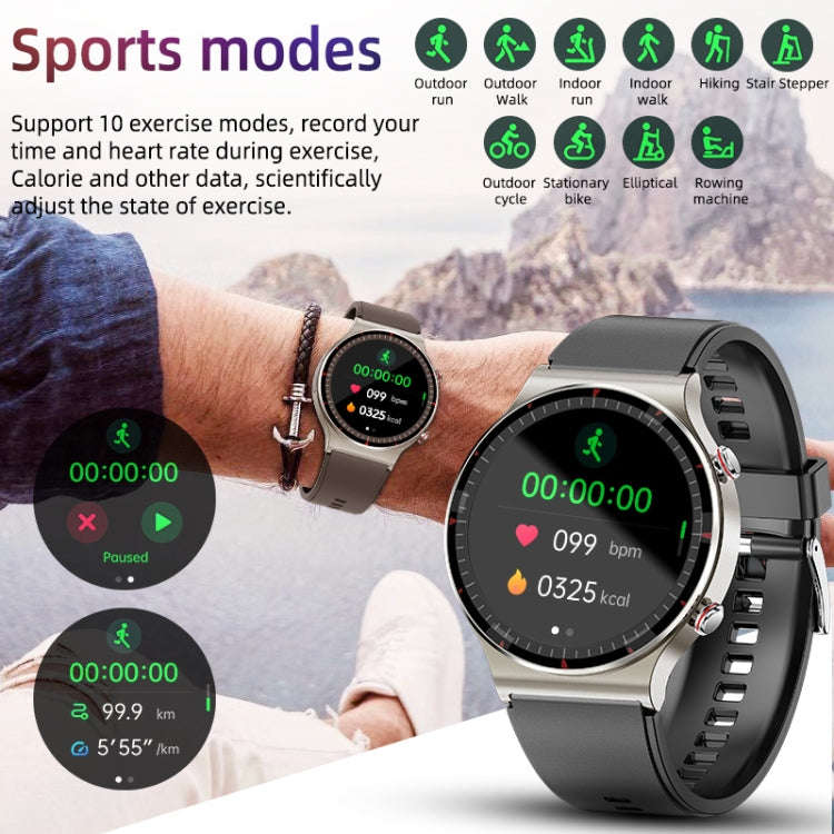 G08 1.3 inch TFT Screen Smart Watch, Support Medical-grade ECG Measurement/Women Menstrual Remind...