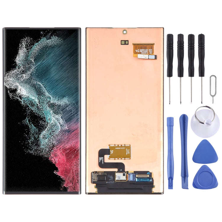 Original Super AMOLED LCD Screen For Samsung Galaxy S22 Ultra 5G SM-S908B with Digitizer Full Ass...