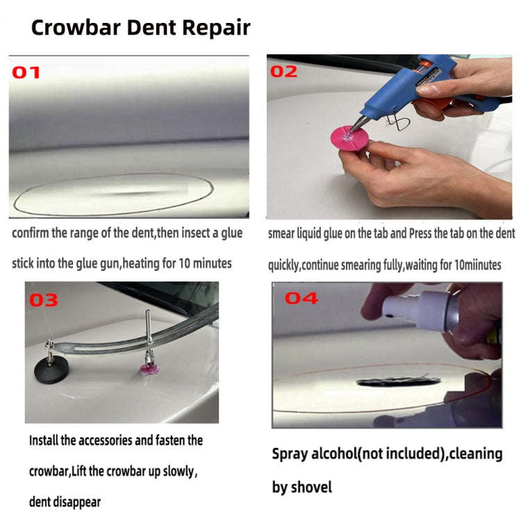 N11 51 in 1 Car Paintless Dent Removal Fender Damage Repair Puller Lifter, Plug Type:EU Plug