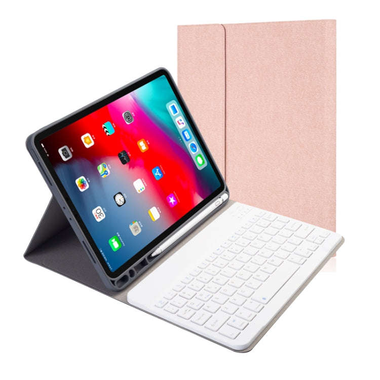 RK11 Cloth Texture Detachable Magnetic Bluetooth Keyboard Horizontal Flip Leather Tablet Case for...