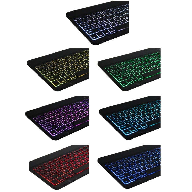 RK11D Backlight Cloth Texture Detachable Magnetic Bluetooth Keyboard Horizontal Flip Leather Tabl...