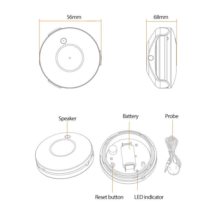 NEO NAS-WS02B ZigBee Water Sensor Flood Sensor