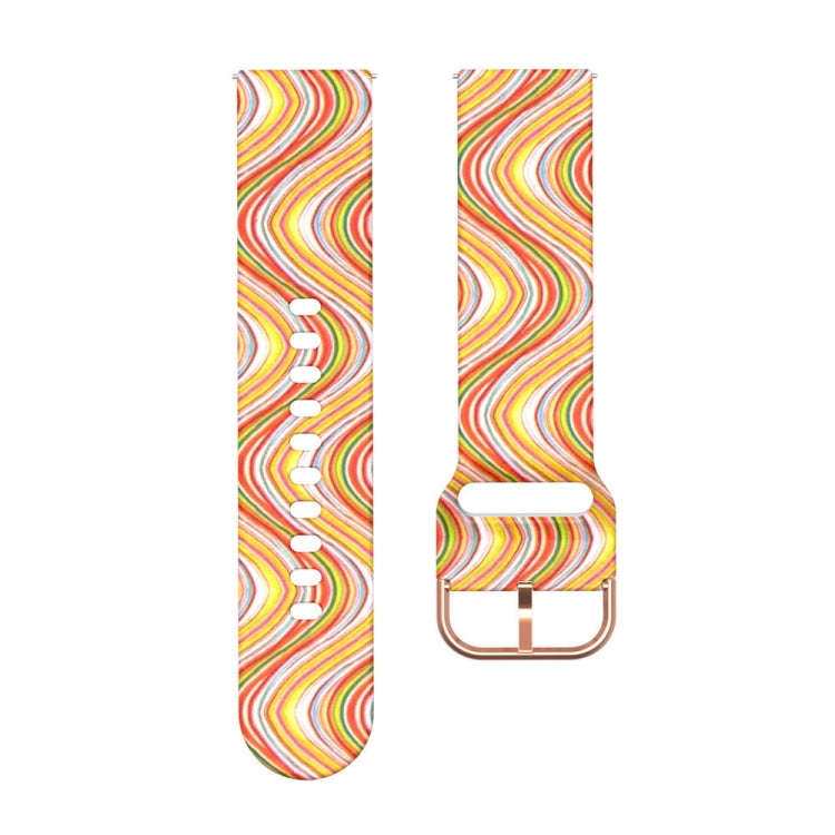 For Galaxy Watch 46mm Silicone Watch Band(Wavy Stripes)