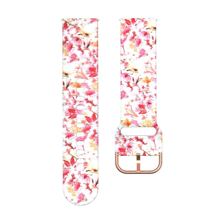 For Galaxy Watch 46mm Silicone Watch Band(Four Season Fowers)