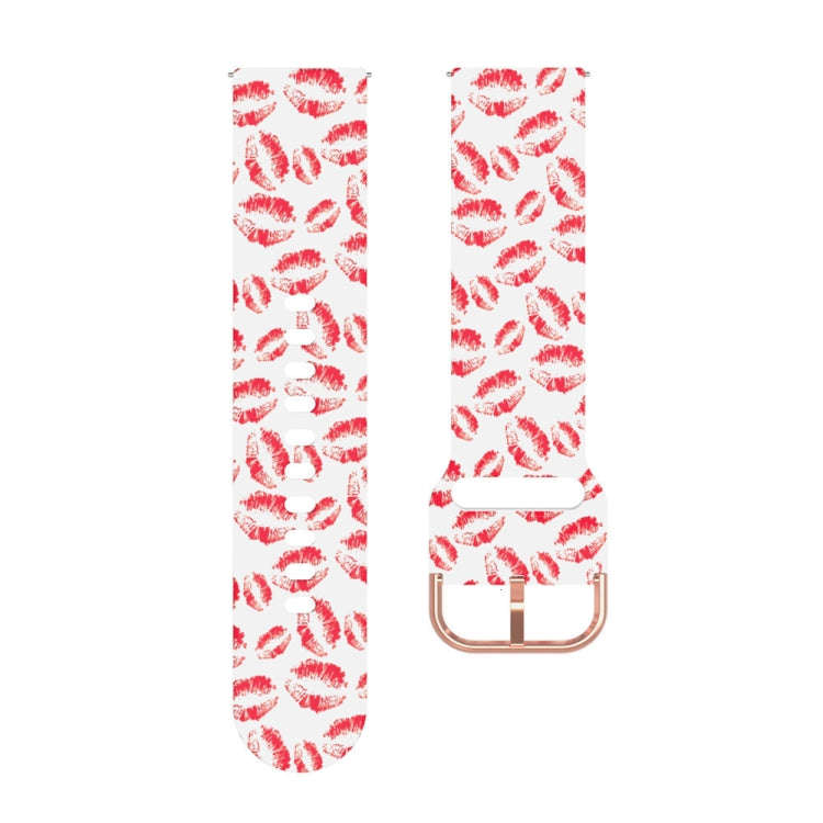 For Galaxy Watch 46mm Silicone Watch Band(Lip Print)
