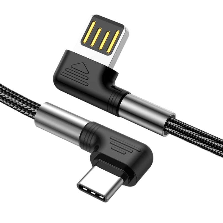 3A USB to USB-C/Type-C Double Elbow Charging Cable(1m)
