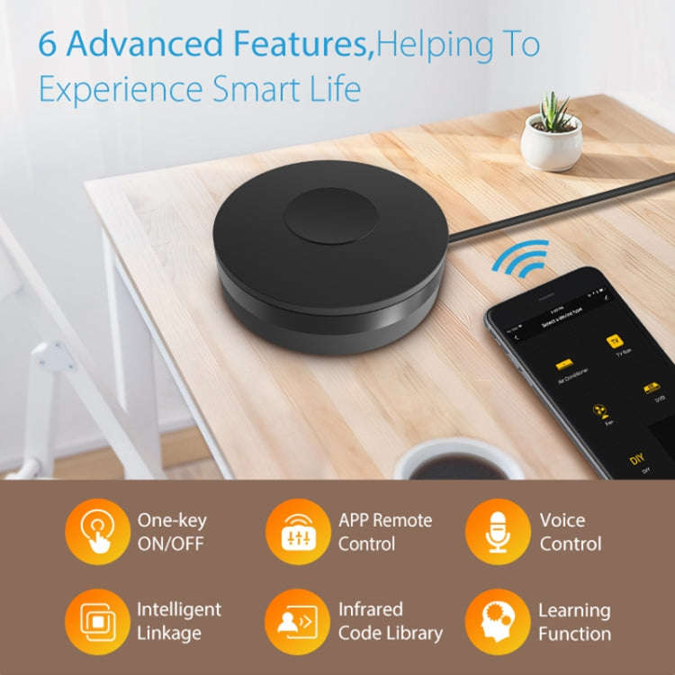 NEO NAS-IR02W WiFi IR Remotc Control Support Amazon Alexa / Google Home(Black)