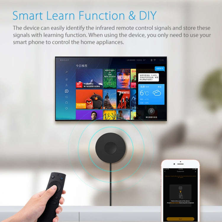 NEO NAS-IR02W WiFi IR Remotc Control Support Amazon Alexa / Google Home(Black)