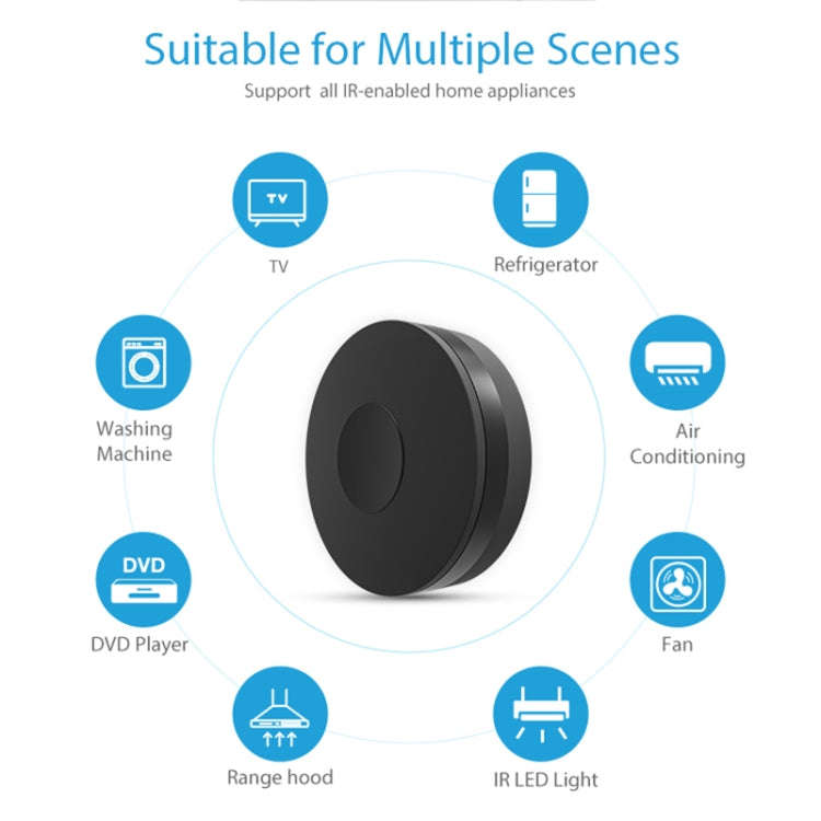 NEO NAS-IR02W WiFi IR Remotc Control Support Amazon Alexa / Google Home(Black)
