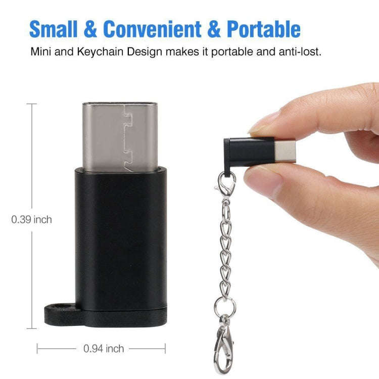 6 PCS Micro USB Female to USB-C / Type-C Male Connector Adapter Random Delivery