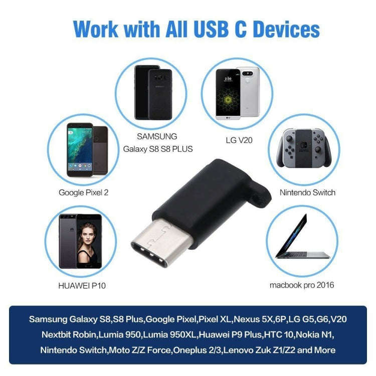6 PCS Micro USB Female to USB-C / Type-C Male Connector Adapter Random Delivery