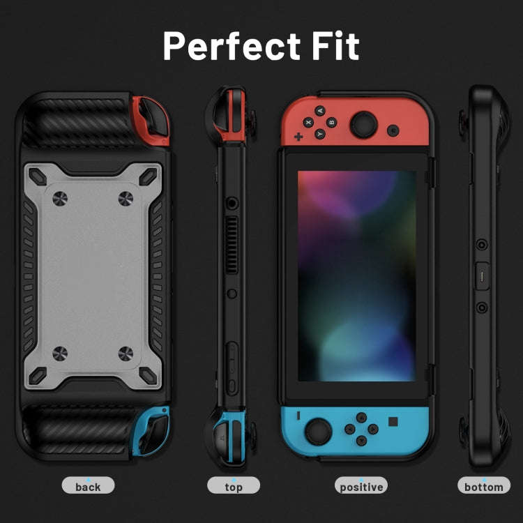 Game Handle Gamepad TPU+PC Protective Case for Switch OLED(Black)