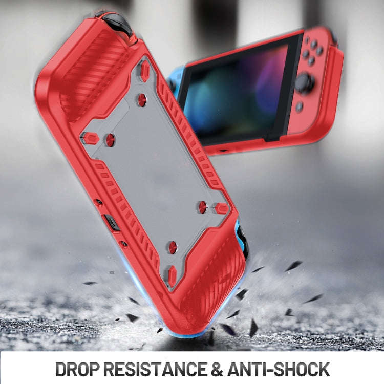 Game Handle Gamepad TPU+PC Protective Case for Switch OLED(Red)