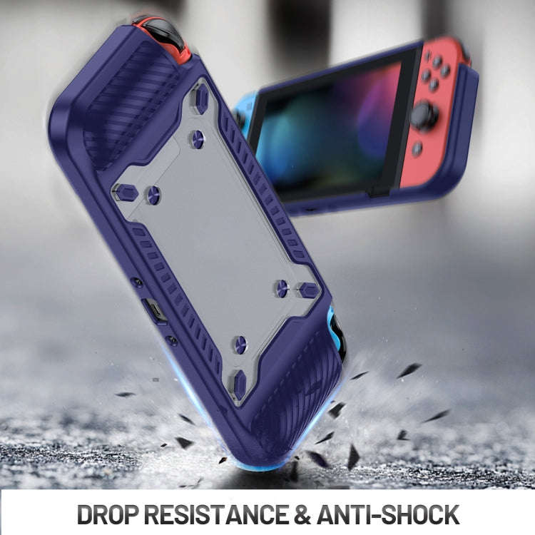 Game Handle Gamepad TPU+PC Protective Case for Switch OLED(Blue)