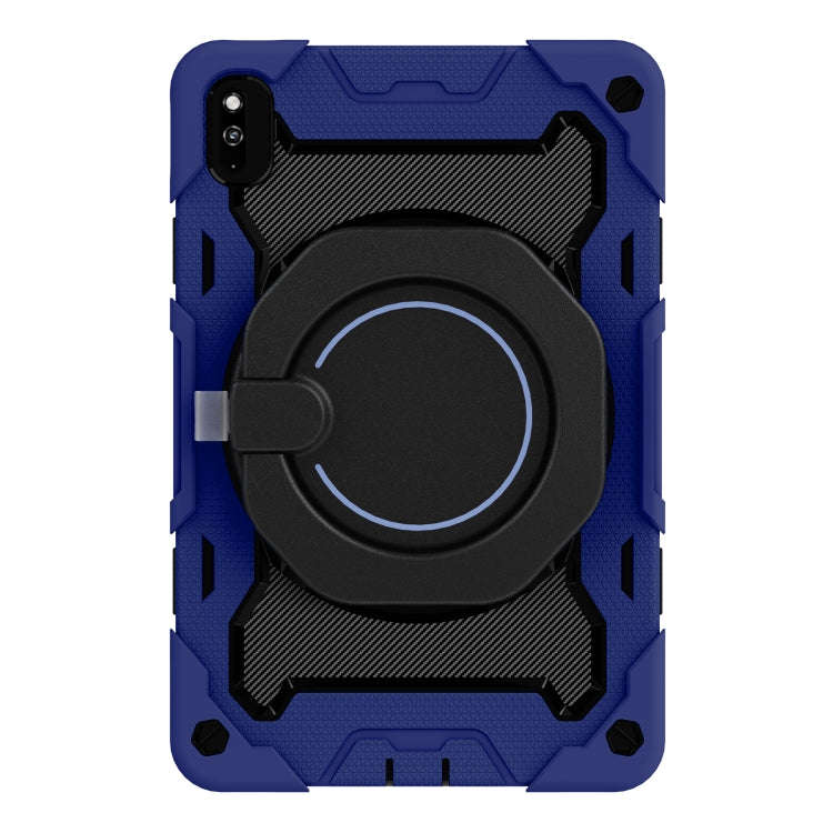 For Huawei MatePad 10.4 Armor Contrast Color Silicone + PC Tablet Case(Navy Blue)