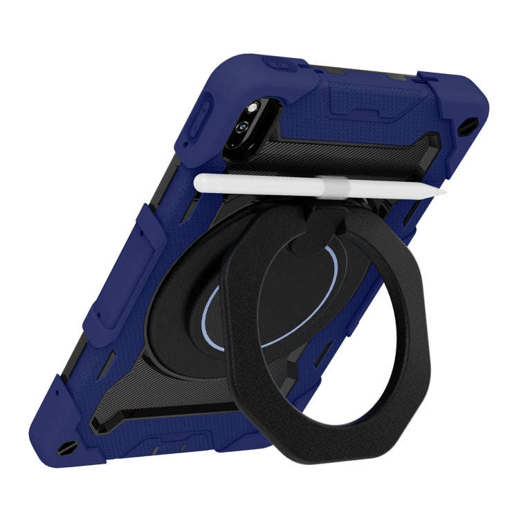 For Huawei MatePad 10.4 Armor Contrast Color Silicone + PC Tablet Case(Navy Blue)