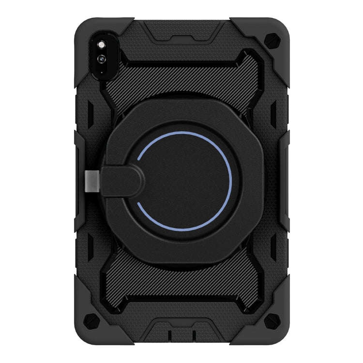 For Huawei MatePad 10.4 Armor Contrast Color Silicone + PC Tablet Case(Black)