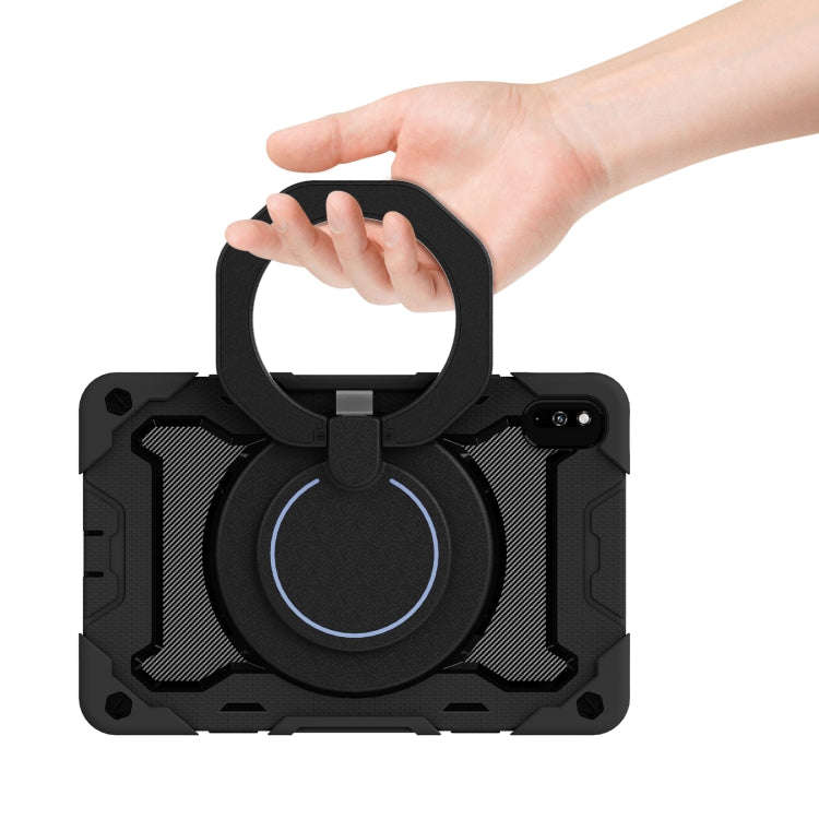 For Huawei MatePad 10.4 Armor Contrast Color Silicone + PC Tablet Case(Black)