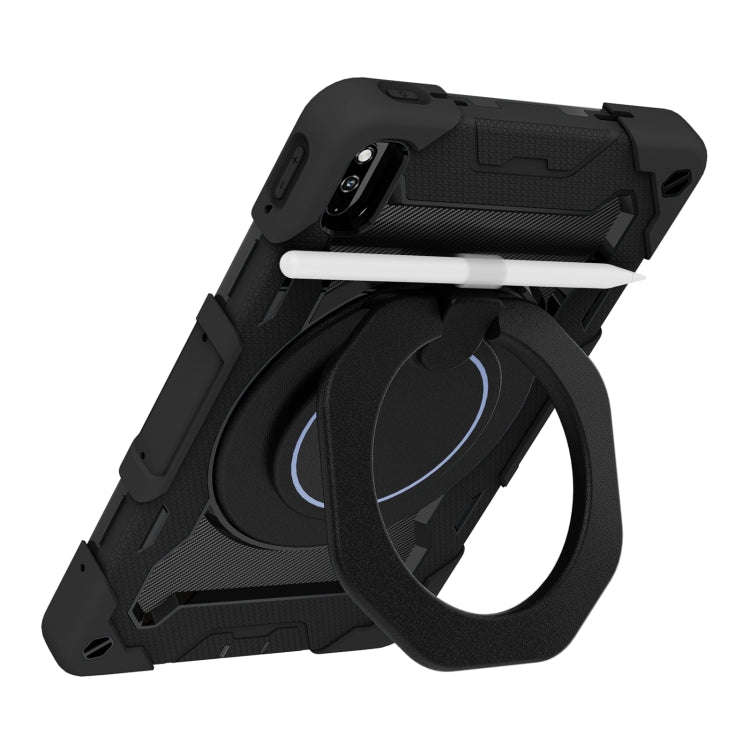 For Huawei MatePad 10.4 Armor Contrast Color Silicone + PC Tablet Case(Black)