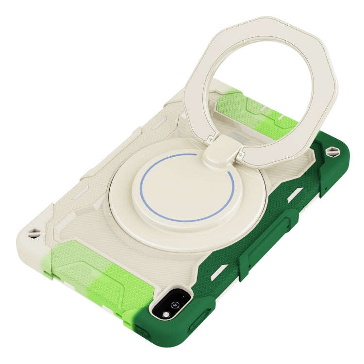 For Huawei MatePad 10.4 Armor Contrast Color Silicone + PC Tablet Case(Colorful Green)