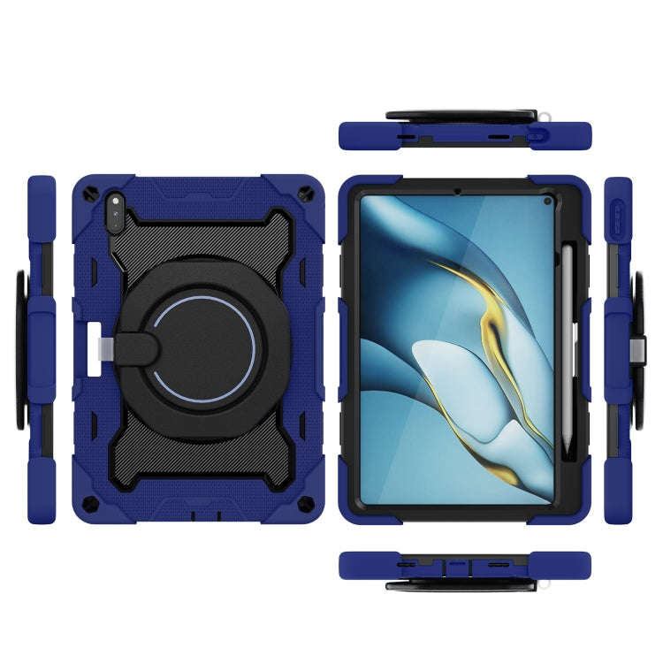 For Huawei Matepad Pro 10.8 Armor Contrast Color Silicone + PC Tablet Case(Navy Blue)