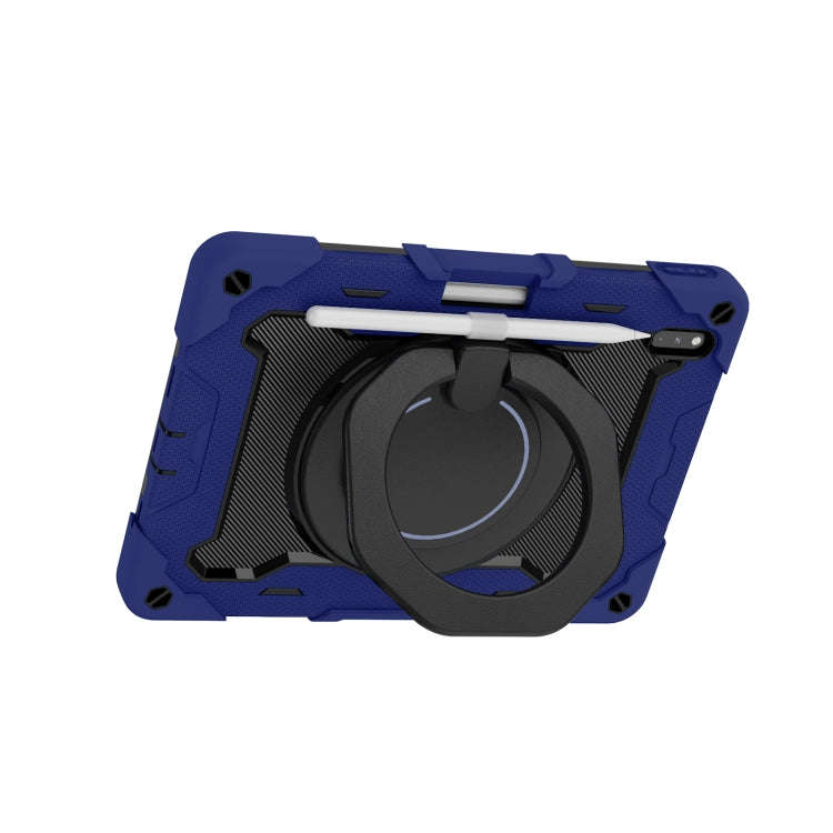 For Huawei Matepad Pro 10.8 Armor Contrast Color Silicone + PC Tablet Case(Navy Blue)