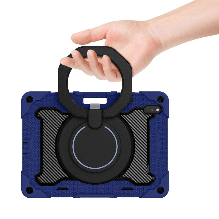 For Huawei Matepad Pro 10.8 Armor Contrast Color Silicone + PC Tablet Case(Navy Blue)