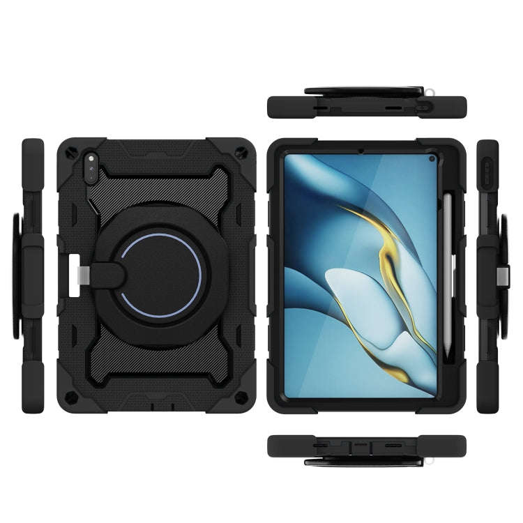 For Huawei Matepad Pro 10.8 Armor Contrast Color Silicone + PC Tablet Case(Black)