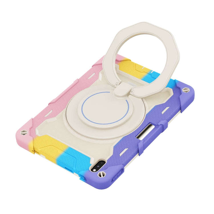 For Huawei Matepad Pro 10.8 Armor Contrast Color Silicone + PC Tablet Case(Colorful Pink)