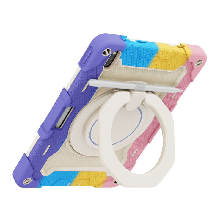 For Huawei Matepad Pro 10.8 Armor Contrast Color Silicone + PC Tablet Case(Colorful Pink)