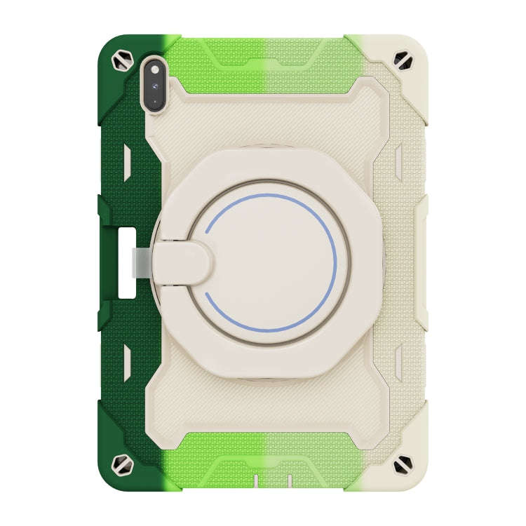 For Huawei Matepad Pro 10.8 Armor Contrast Color Silicone + PC Tablet Case(Colorful Green)