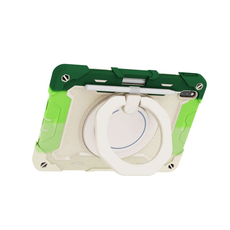 For Huawei Matepad Pro 10.8 Armor Contrast Color Silicone + PC Tablet Case(Colorful Green)