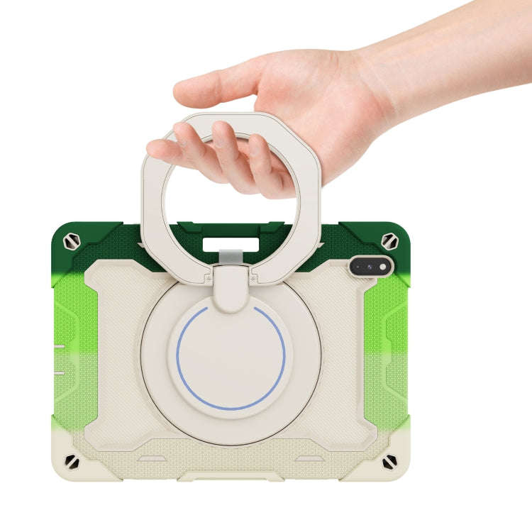 For Huawei Matepad Pro 10.8 Armor Contrast Color Silicone + PC Tablet Case(Colorful Green)