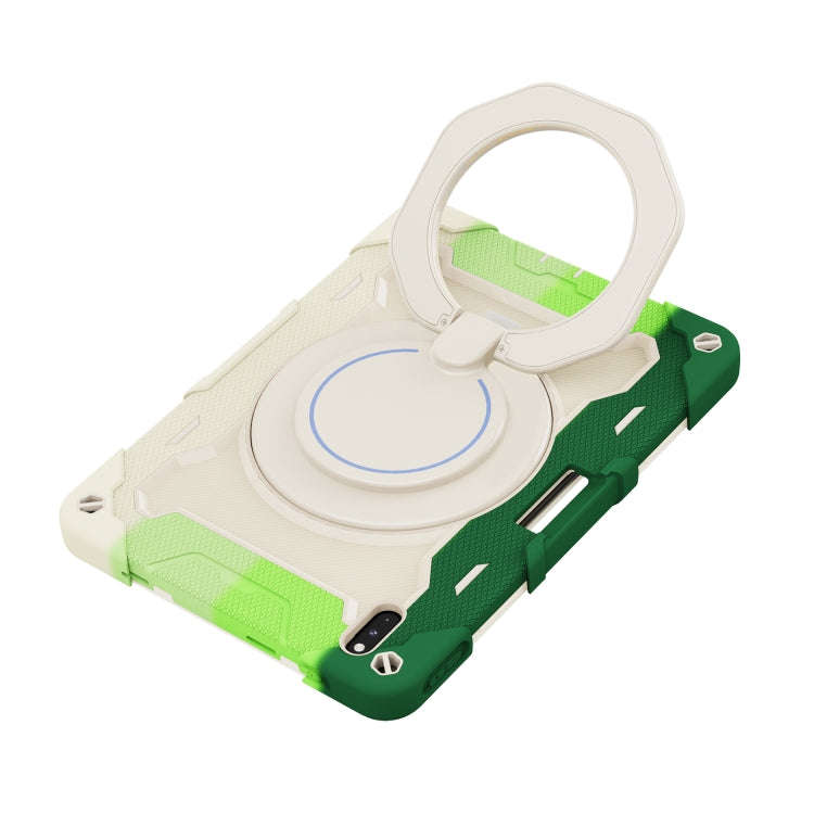 For Huawei Matepad Pro 10.8 Armor Contrast Color Silicone + PC Tablet Case(Colorful Green)