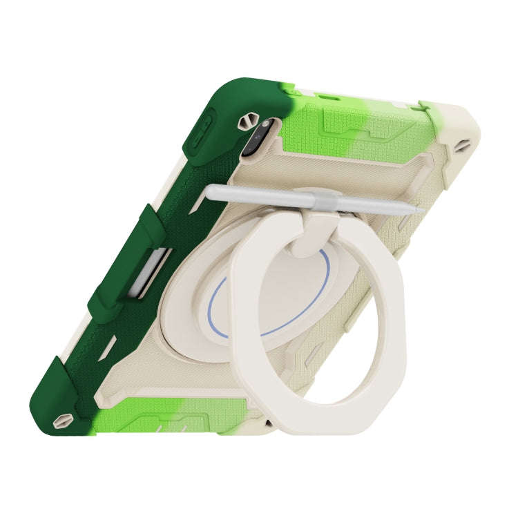 For Huawei Matepad Pro 10.8 Armor Contrast Color Silicone + PC Tablet Case(Colorful Green)