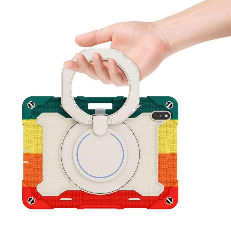 For Huawei Matepad Pro 10.8 Armor Contrast Color Silicone + PC Tablet Case(Colorful Red)
