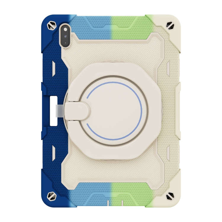 For Huawei Matepad Pro 10.8 Armor Contrast Color Silicone + PC Tablet Case(Colorful Blue)
