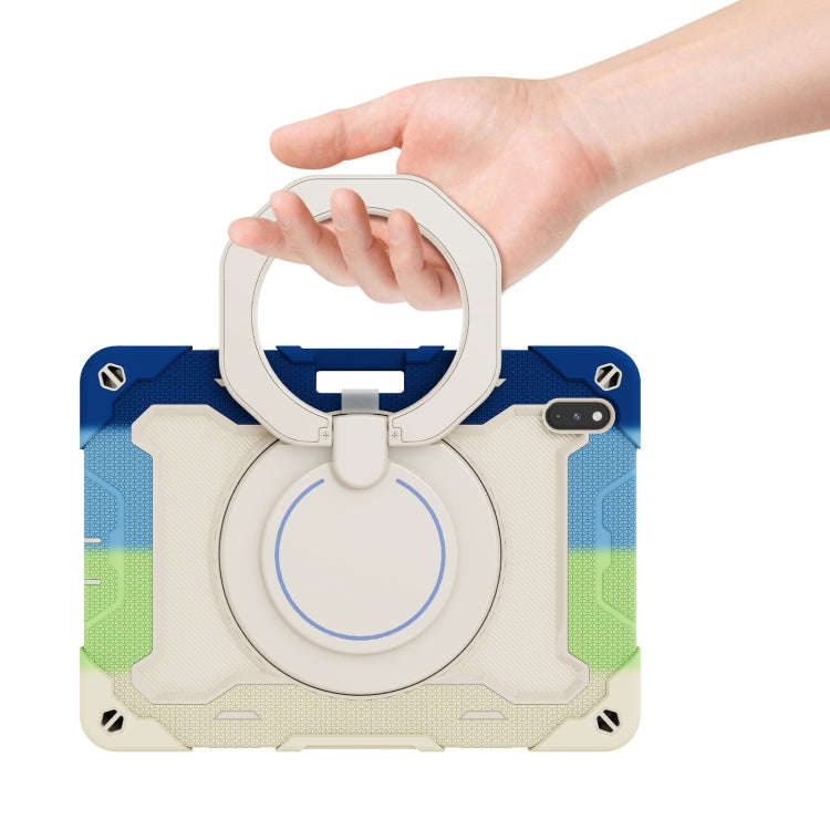 For Huawei Matepad Pro 10.8 Armor Contrast Color Silicone + PC Tablet Case(Colorful Blue)