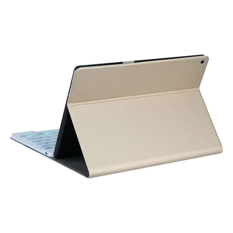 For Lenovo Tab M10 HD Gen 2 Backlight Bluetooth Keyboard Leather Tablet Case(Gold)