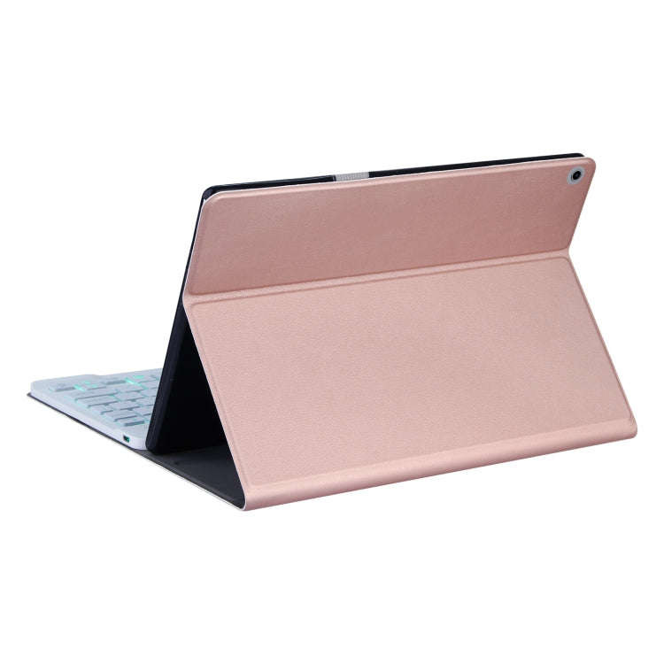 For Lenovo Tab M10 HD Gen 2 Backlight Bluetooth Keyboard Leather Tablet Case(Rose Gold)